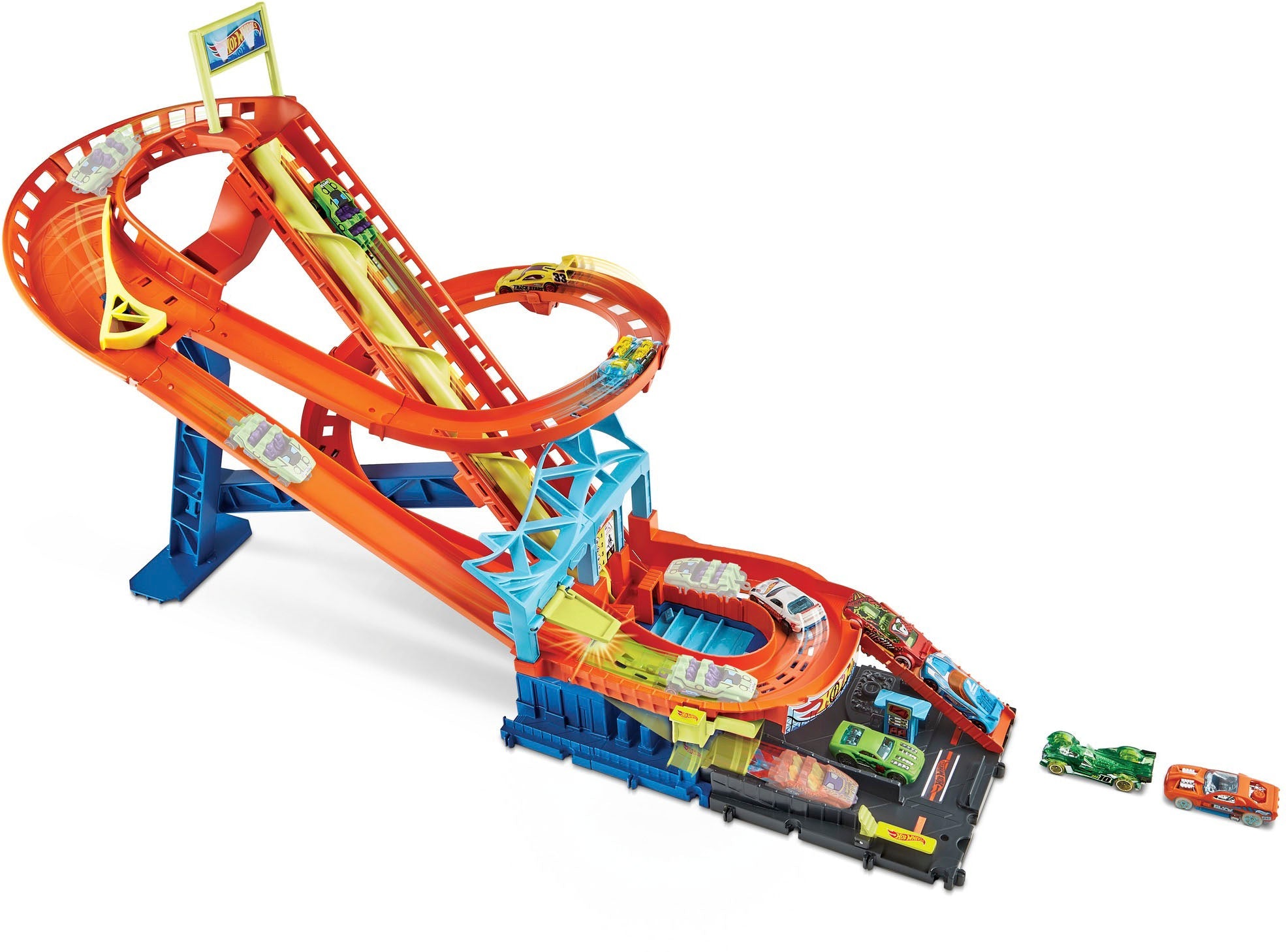 Mattel-Hot Wheels City Roller Coaster Rally Playset-HDP04-Legacy Toys