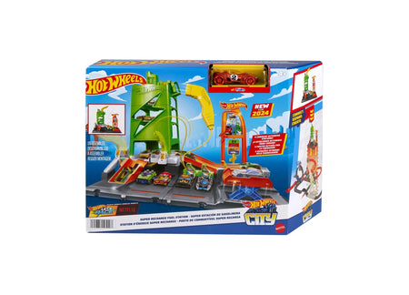 Mattel-Hot Wheels City Super Recharge Fuel Station-HTN79-Legacy Toys