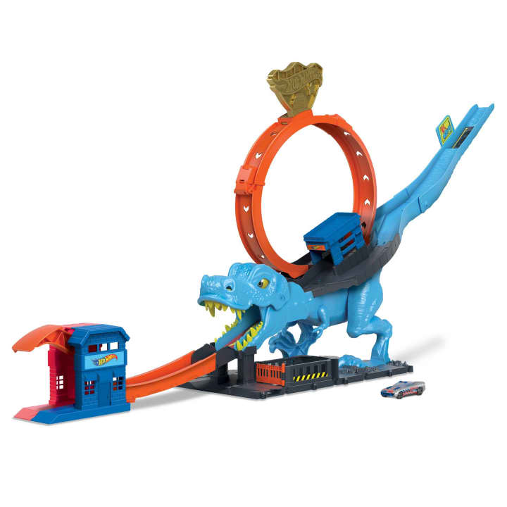 Mattel-Hot Wheels City T-Rex Loop And Stunt Playset-HNP77-Legacy Toys