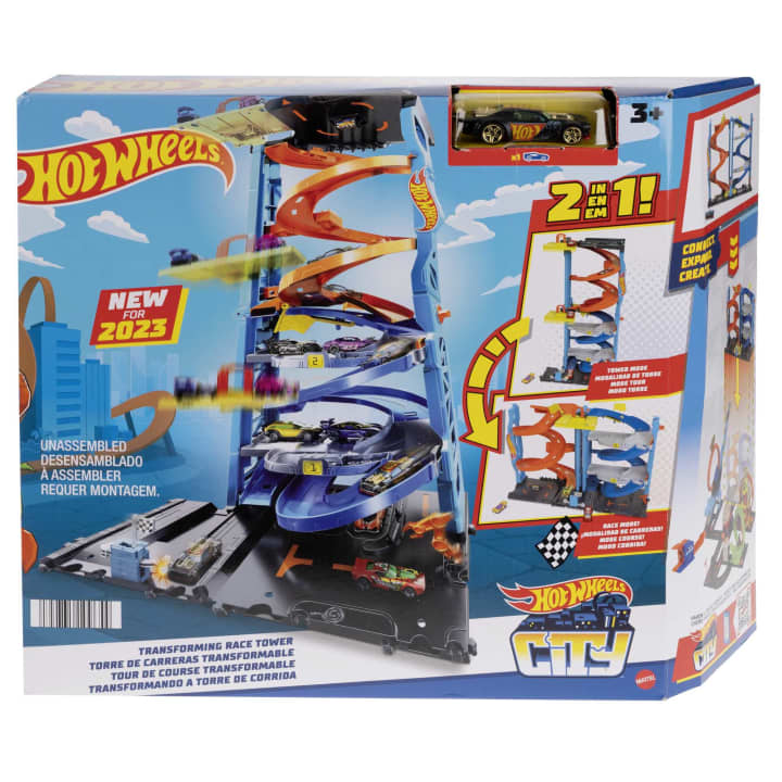 Mattel-Hot Wheels City Transforming Race Tower Playset-HKX43-Legacy Toys