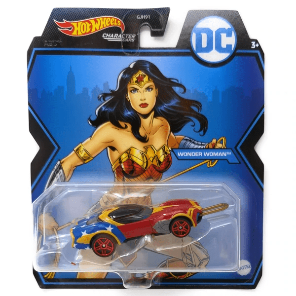Mattel-Hot Wheels DC Universe Character Cars - Assorted Styles-GYB48-Wonder Woman-Legacy Toys