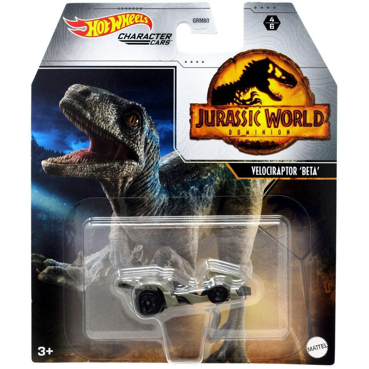 Mattel-Hot Wheels Jurassic Park: Dominion Character Cars-GRM81-Velociraptor 'Beta'-Legacy Toys