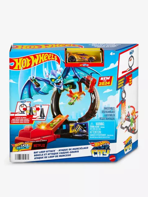 Mattel-Hot Wheels Let's Race Netflix - Bat Loop Attack-HTN78-Legacy Toys