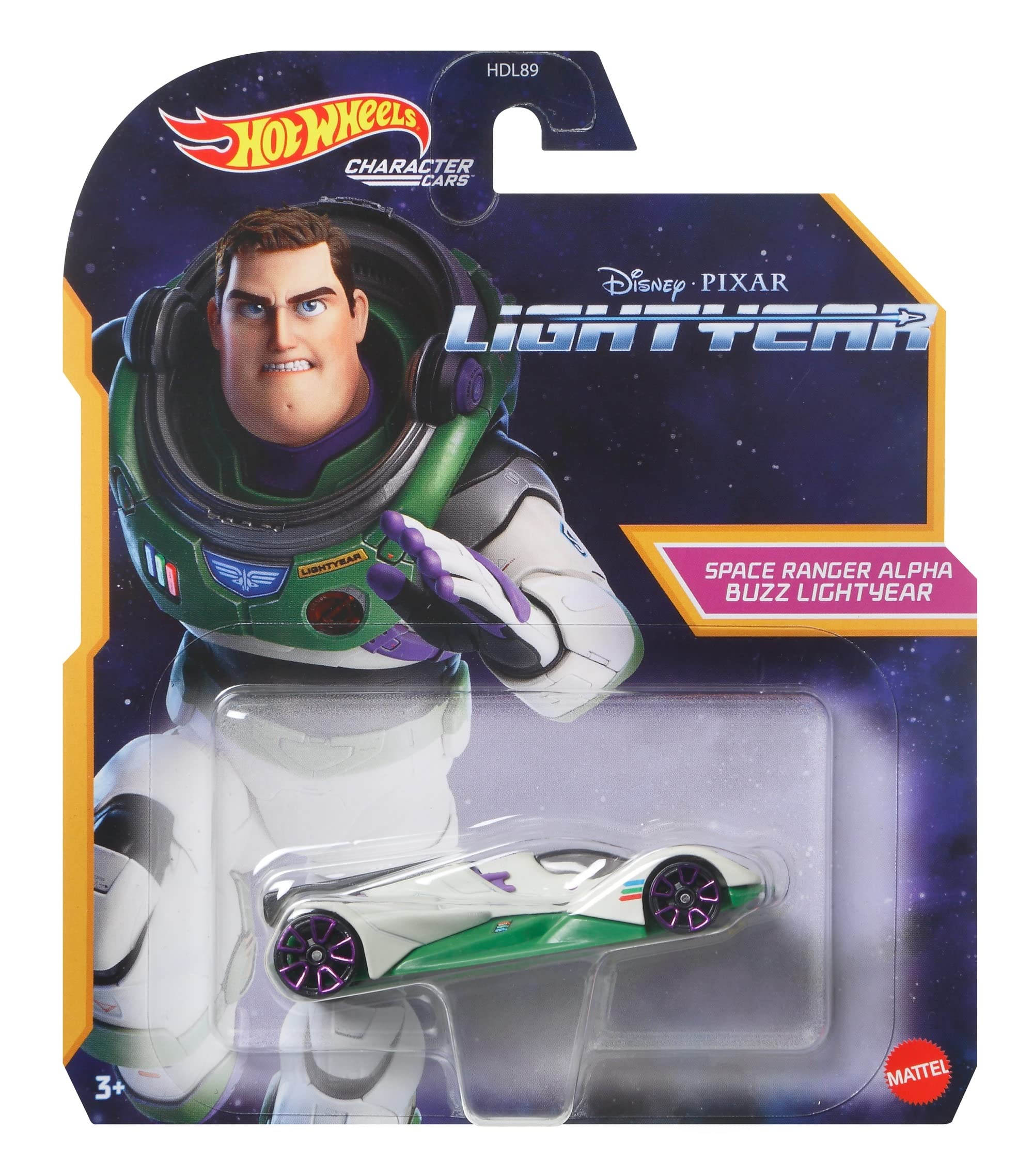 Mattel-Hot Wheels Lightyear Character Cars - Space Ranger Alpha Buzz Lightyear-HDL90-Legacy Toys