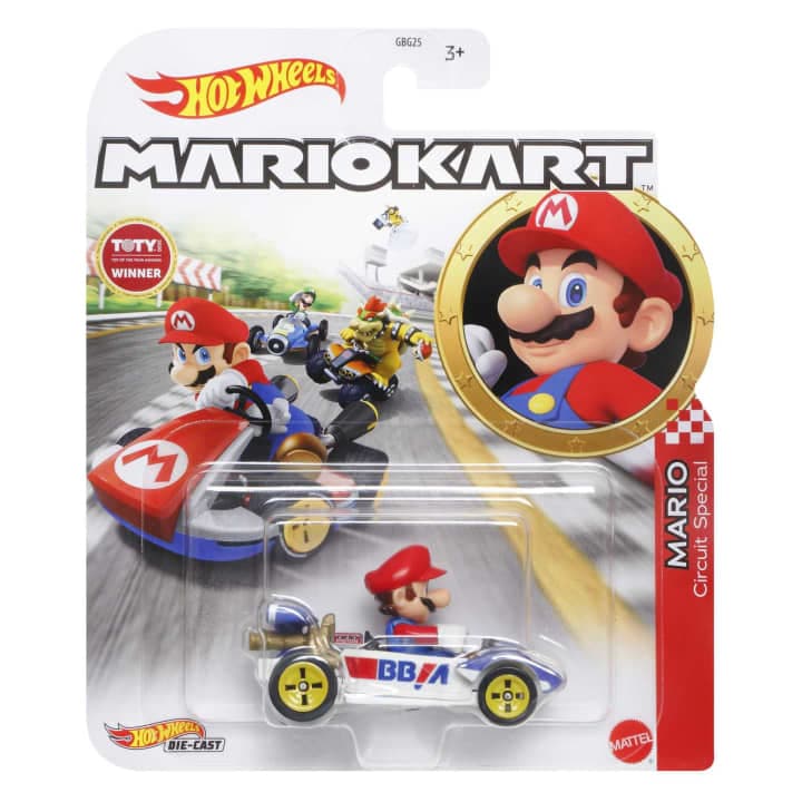 Hot Wheels Mario Kart Circuit Track Set with 1:64 Scale DIE-CAST Kart  Replica Ages 3 and Above