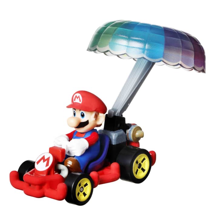 Mattel-Hot Wheels Mario Kart Gliders-HDB40-Mario Pipe Frame + Parachute-Legacy Toys