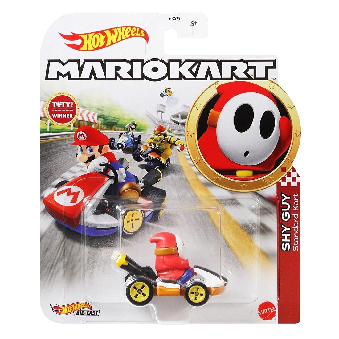 Mattel-Hot Wheels Mario Kart-GRN25-Shy Guy / Standard Kart-Legacy Toys