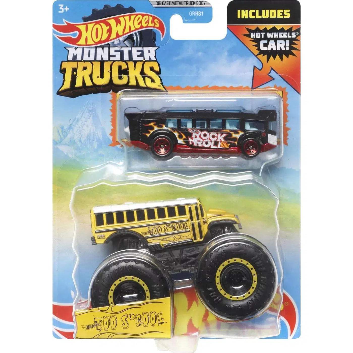 Mattel-Hot Wheels Monster Truck & Car - Assorted Styles-HDB92-Too S'Cool-Legacy Toys
