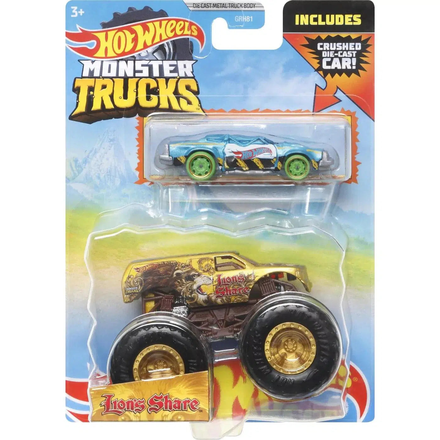 Mattel-Hot Wheels Monster Truck & Car - Assorted Styles-HDB98-Lion's Share-Legacy Toys