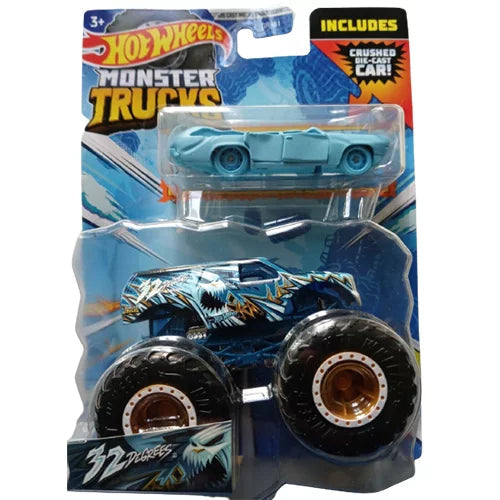 Mattel-Hot Wheels Monster Trucks - 32 Degrees and Flat Iron-HKM15-Legacy Toys