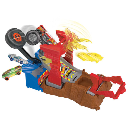 Mattel-HOT WHEELS Monster Trucks ARENA SMASHERS 5 ALARM FIRE CRASH-HNB90-Legacy Toys