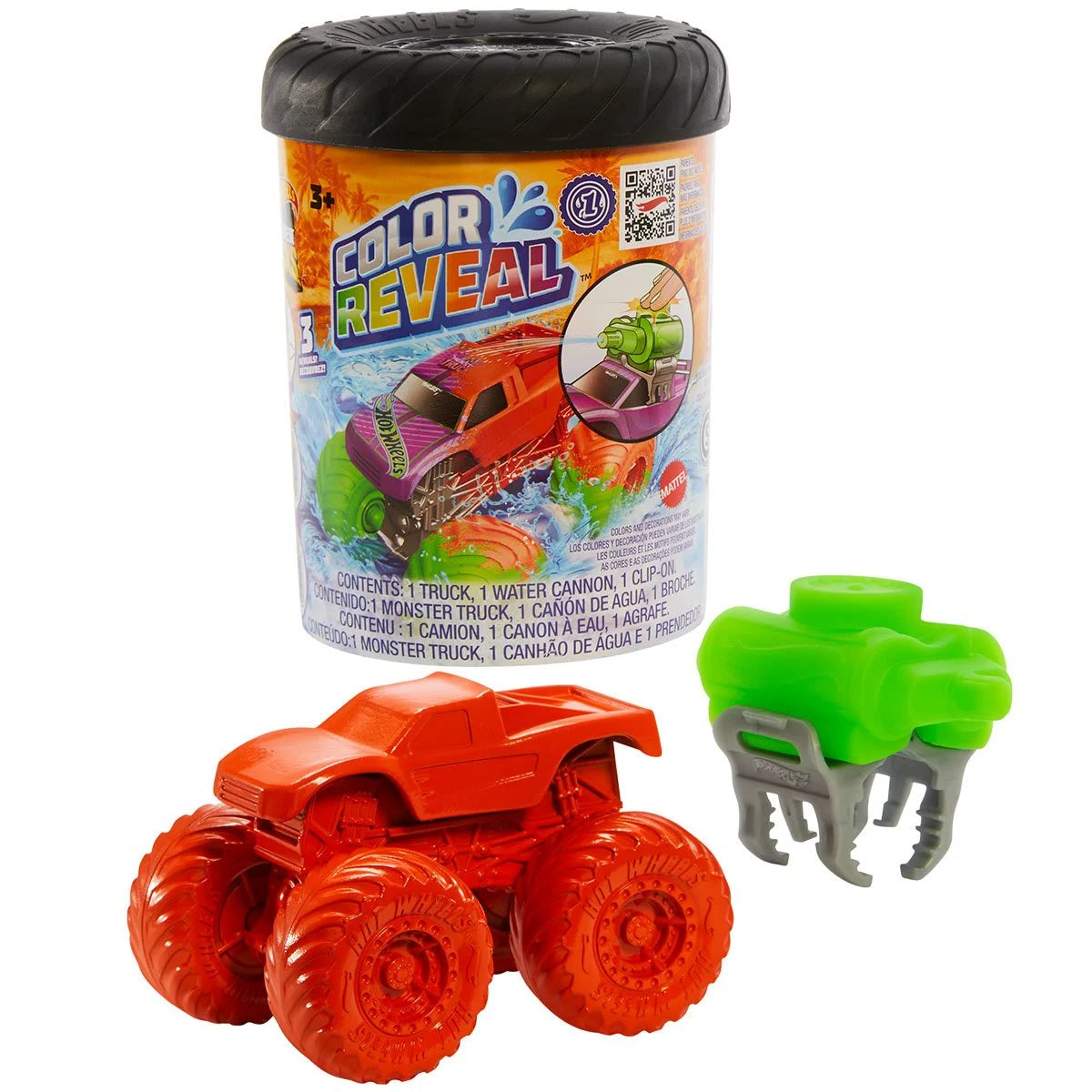 Mattel-Hot Wheels Monster Trucks Color Reveal Truck-HJF39-Legacy Toys