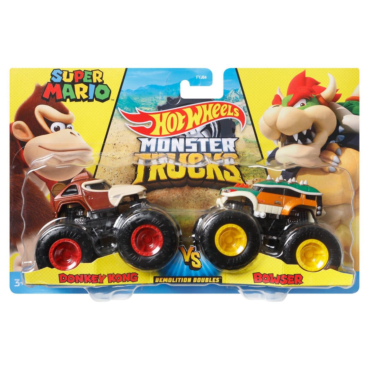 Mattel-Hot Wheels Monster Trucks Demolition Doubles - 2 Pack - Assorted Styles-FYJ64-Legacy Toys