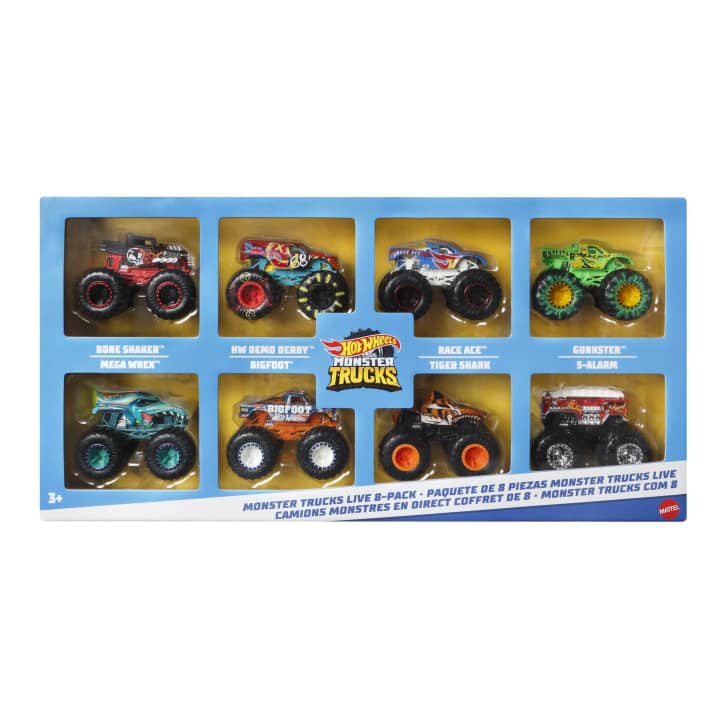 Mattel-Hot Wheels Monster Trucks Live 8-Pack-HDB12-Legacy Toys