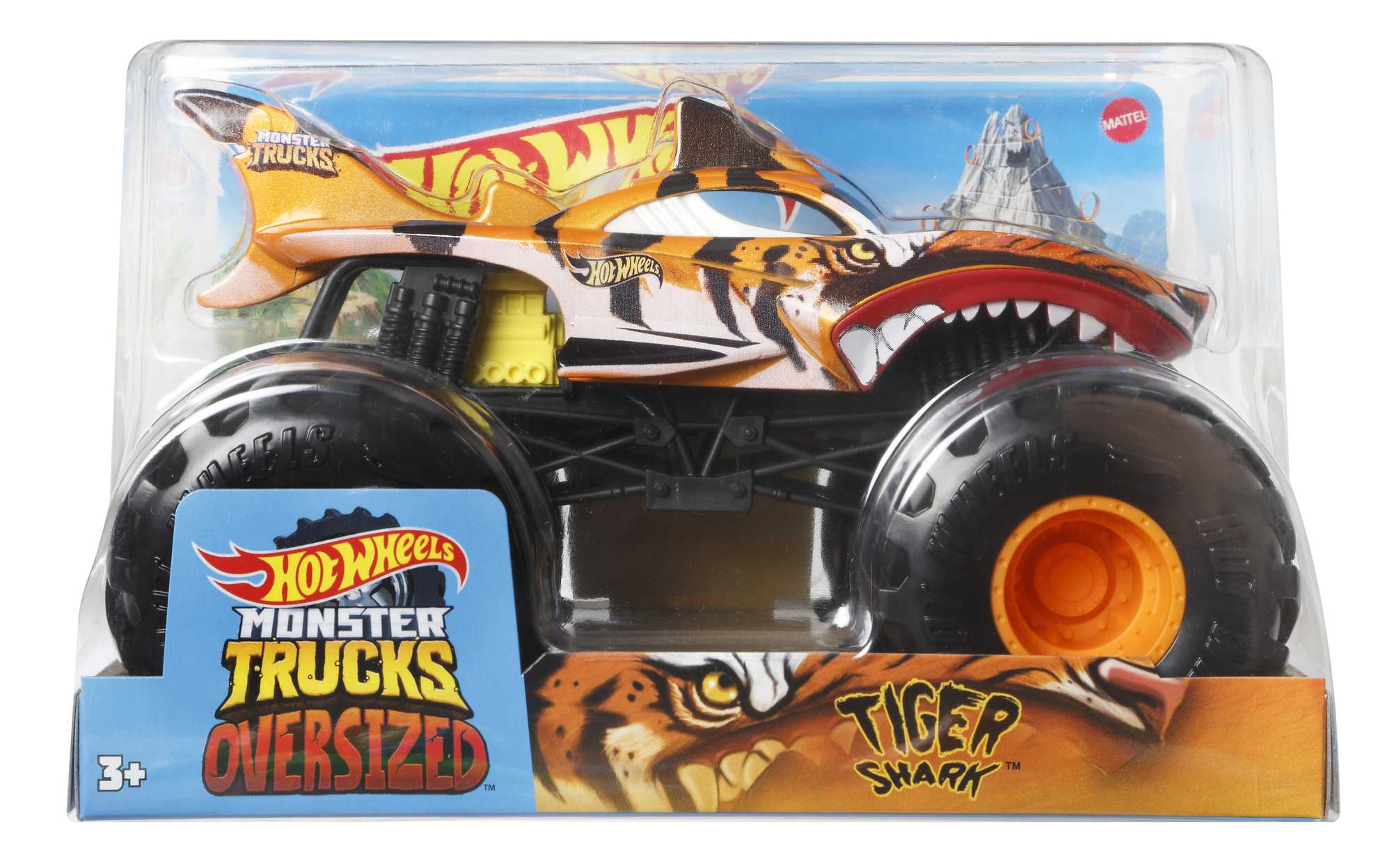 Mattel-Hot Wheels Monster Trucks Oversized - Tiger Shark-GWL14-Legacy Toys
