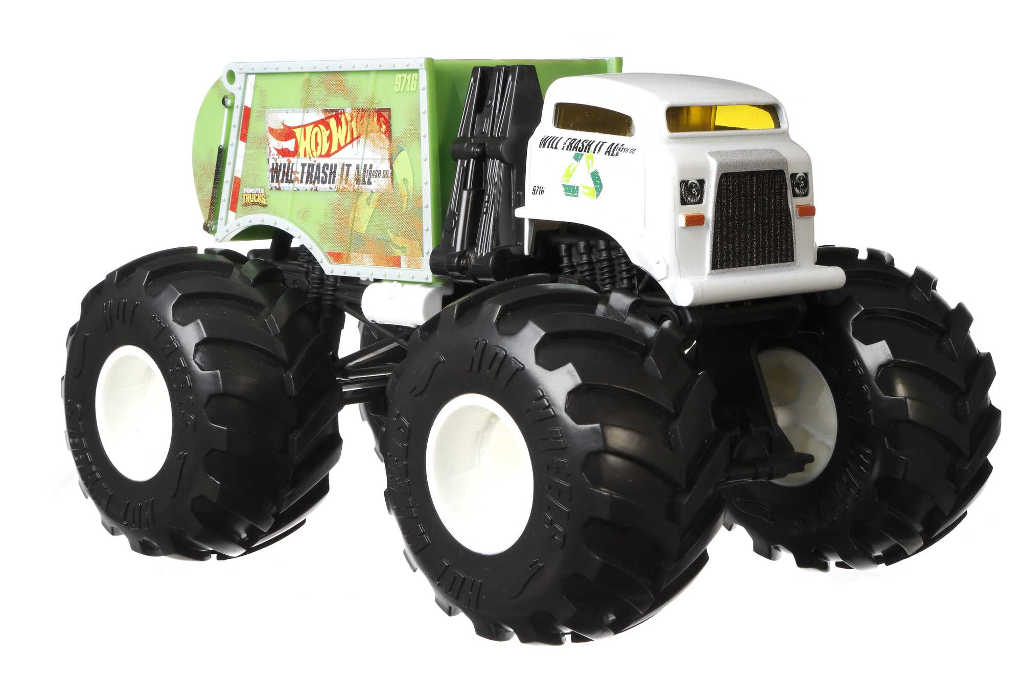 Mattel-Hot Wheels Monster Trucks Oversized - Will Trash It All-GWK99-Legacy Toys