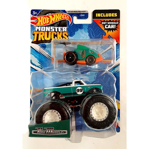 Mattel-Hot Wheels Monster Trucks - Pure Muscle and Piranha Terror-HKM14-Legacy Toys