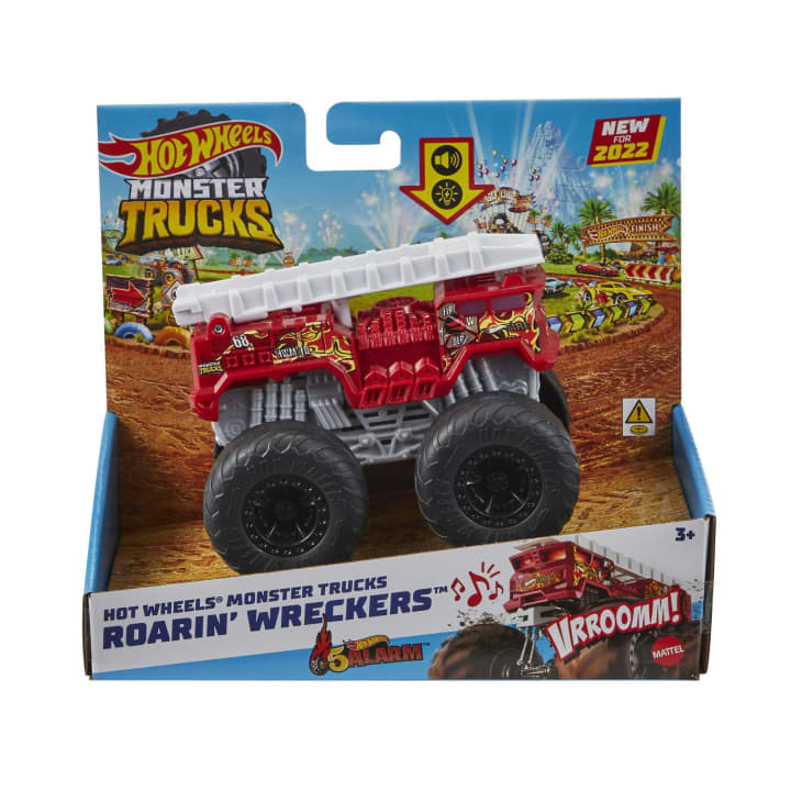 Mattel-Hot Wheels Monster Trucks Roarin' Wreckers - 5 Alarm-HDX65-Legacy Toys