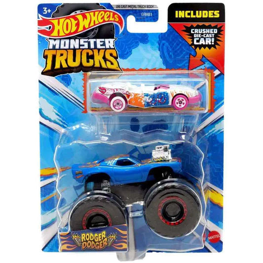 Mattel-Hot Wheels Monster Trucks - Rodger Dodger and Sudden Stop-HKM13-Legacy Toys