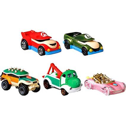 Mattel-Hot Wheels Super Mario Character Car 5 Pack-HGP02-Legacy Toys
