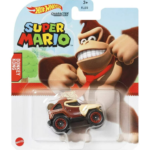 Mattel-Hot Wheels Super Mario Character Cars - Donkey Kong-FLJ16-Legacy Toys