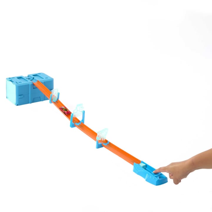 Mattel-Hot Wheels Track Builder Ice Crash Pack-HKX40-Legacy Toys