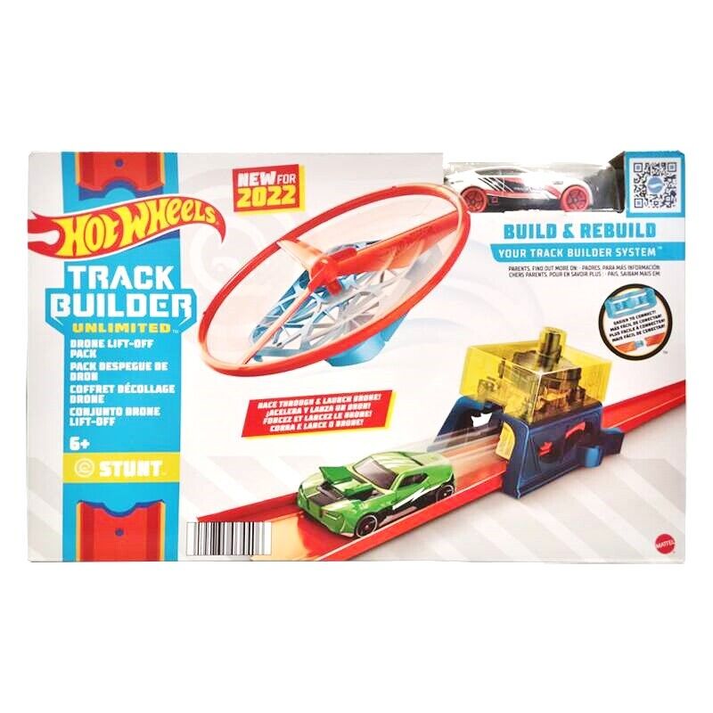 Mattel-Hot Wheels Track Builder Unlimited - Drone Lift-Off Pack-HDX76-Legacy Toys