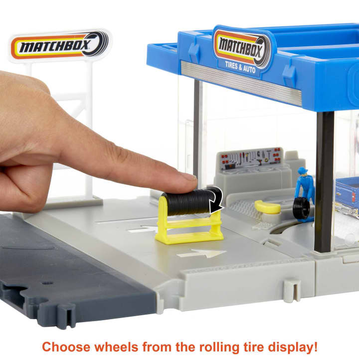 Mattel-Matchbox Action Drivers Matchbox Auto Shop Playset-HDL34-Legacy Toys