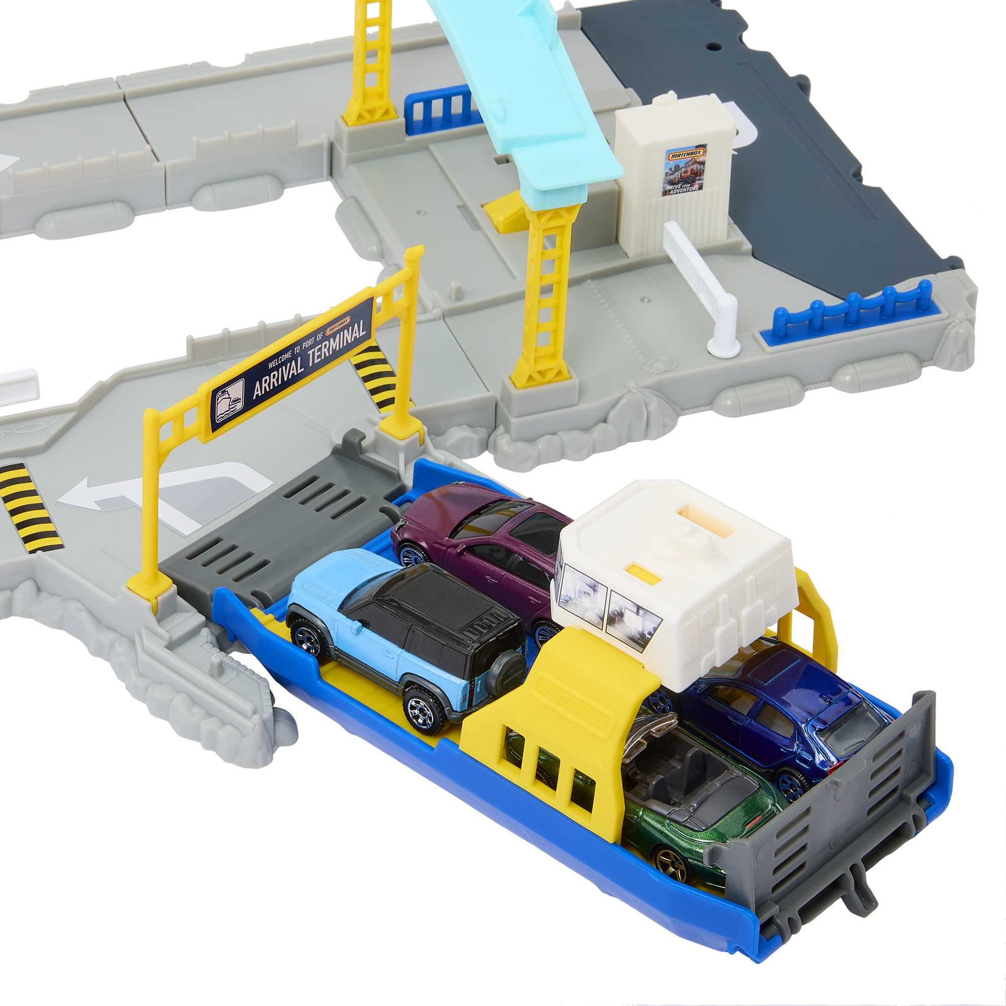 Mattel-Matchbox Action Drivers Matchbox Ferry Port Playset-HMH29-Legacy Toys