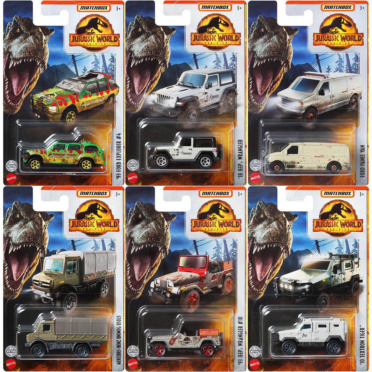 Matchbox Jurassic World Die Cast Vehicles Assorted Styles