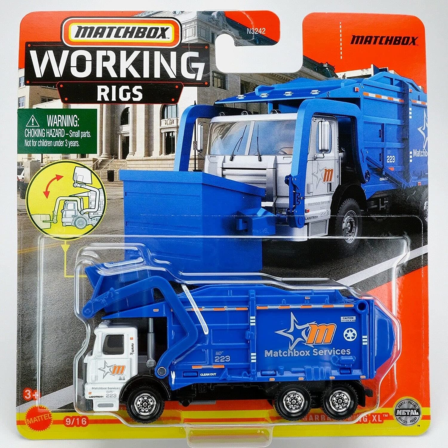Mattel-Matchbox Real Working Rigs-RW051-Garbage King XL-Legacy Toys