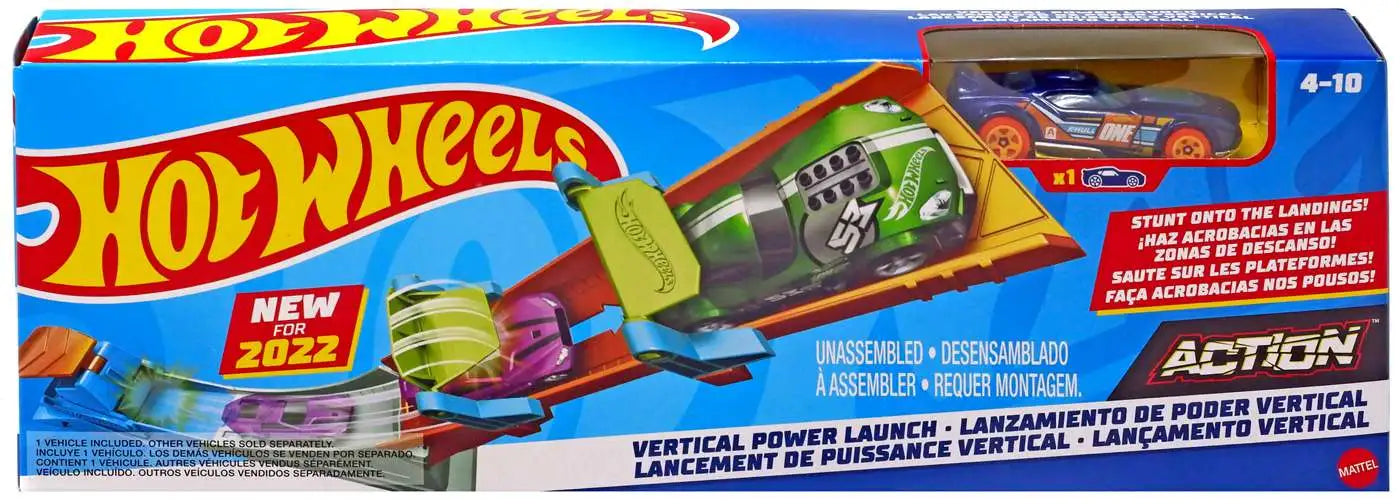 Mattel-Mattel Netflix Lets Race Action Sets-HFY69-Vertical Power Launch-Legacy Toys