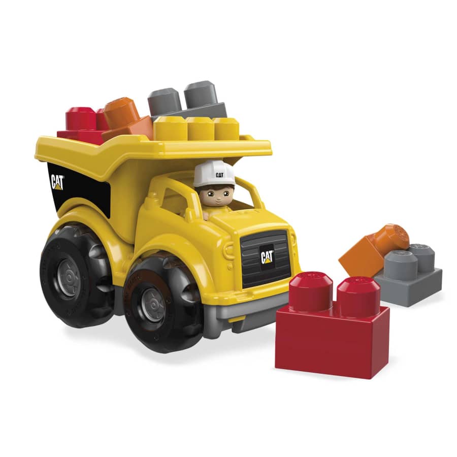 Mattel-MEGA Bloks Cat Lil' Dump Truck With Big Building Blocks-CND88-Legacy Toys