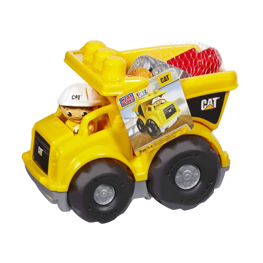 Mattel-MEGA Bloks Cat Lil' Dump Truck With Big Building Blocks-CND88-Legacy Toys