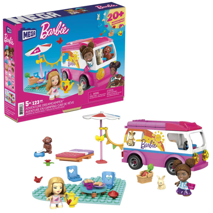 Mattel-Mega Construx Barbie - Barbie Adventure Dreamcamper Building Set-GWR35-Legacy Toys