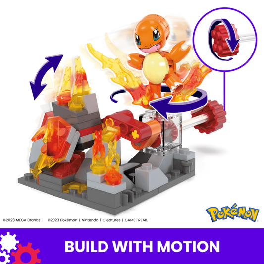 Mattel-Mega Construx Pokemon - Charmander's Fire-Type Spin-HTH86-Legacy Toys