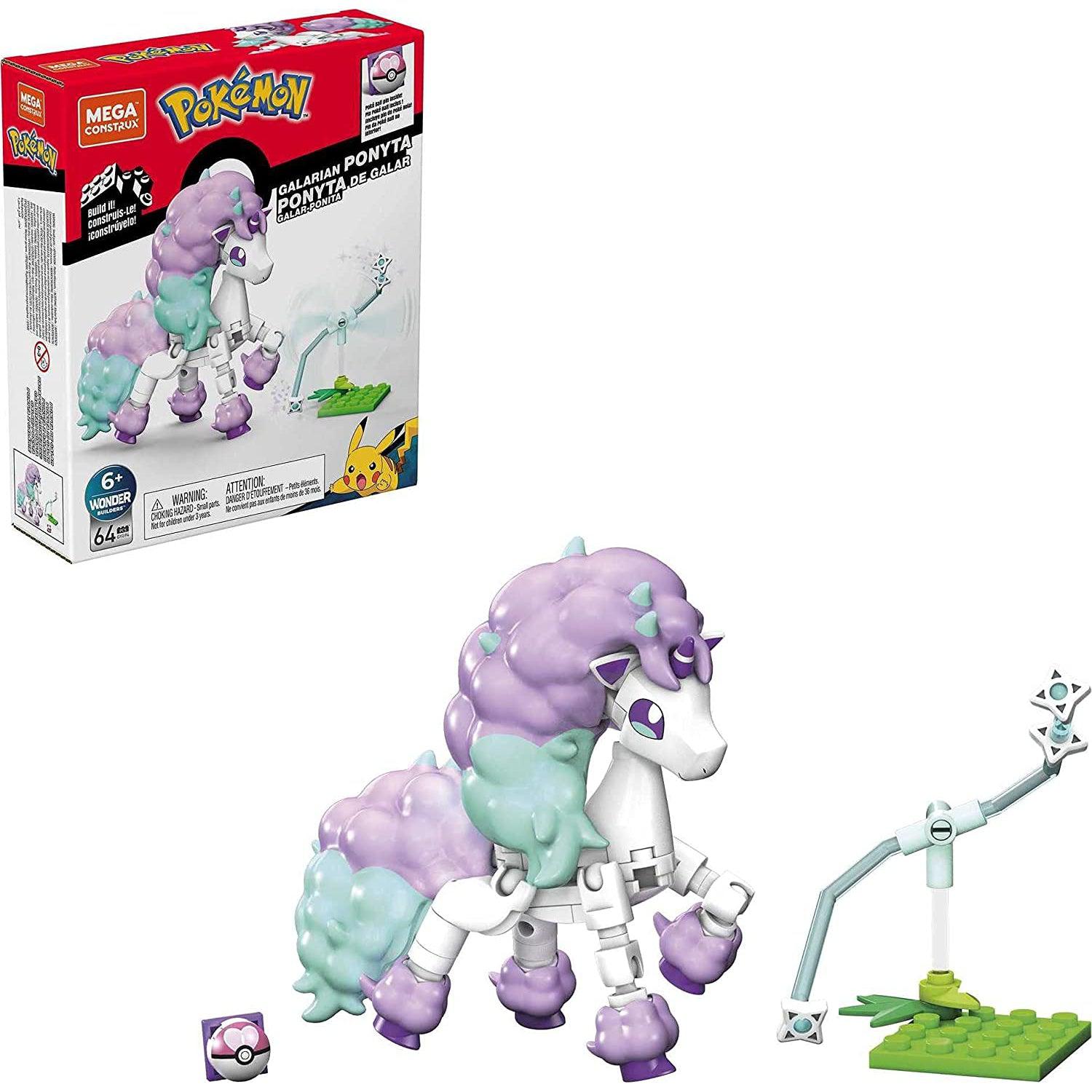 Mattel-Mega Construx Pokémon Power Packs-GYG94-Galarian Ponyta-Legacy Toys