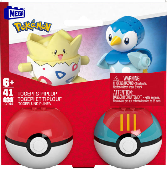 Mattel-Mega Construx Pokémon Togepi & Piplup-JCT44-Legacy Toys