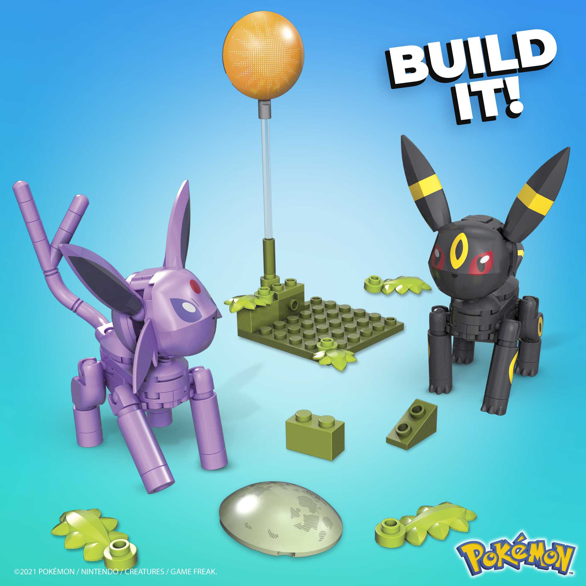Mattel-Mega Construx Pokemon - Umbreon & Espeon-HGC21-Legacy Toys