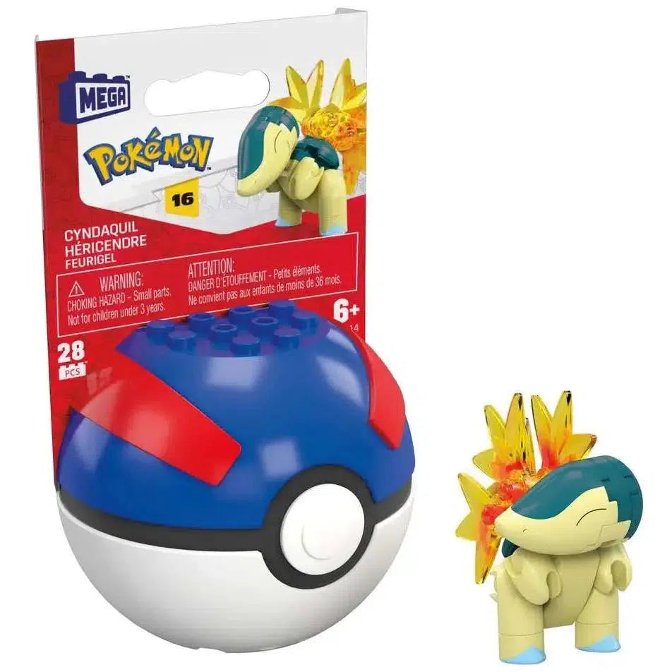Mattel-Mega Construx™ Pokémon™ Poke Ball Assortment-HHL14-Cyndaquil-Legacy Toys
