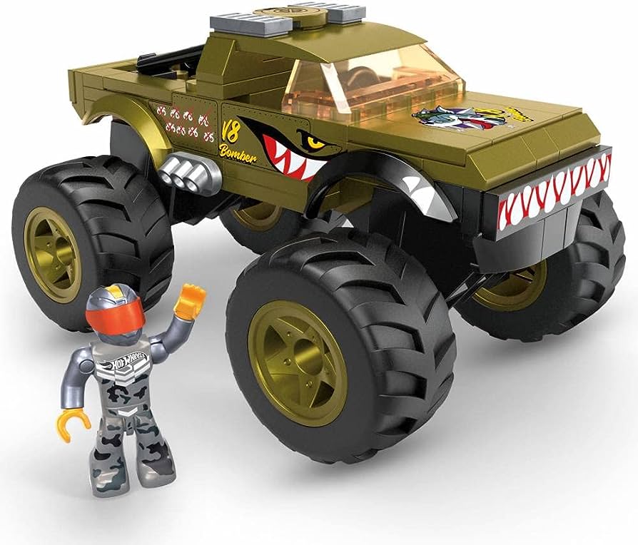 Mattel-MEGA - Hot Wheels® Mighty Monster Trucks V8 Bomber-HHW80-V8-Legacy Toys