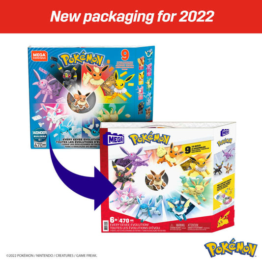 Mattel-MEGA Pokémon Action Figure Every Eevee Evolution-GFV85-Legacy Toys