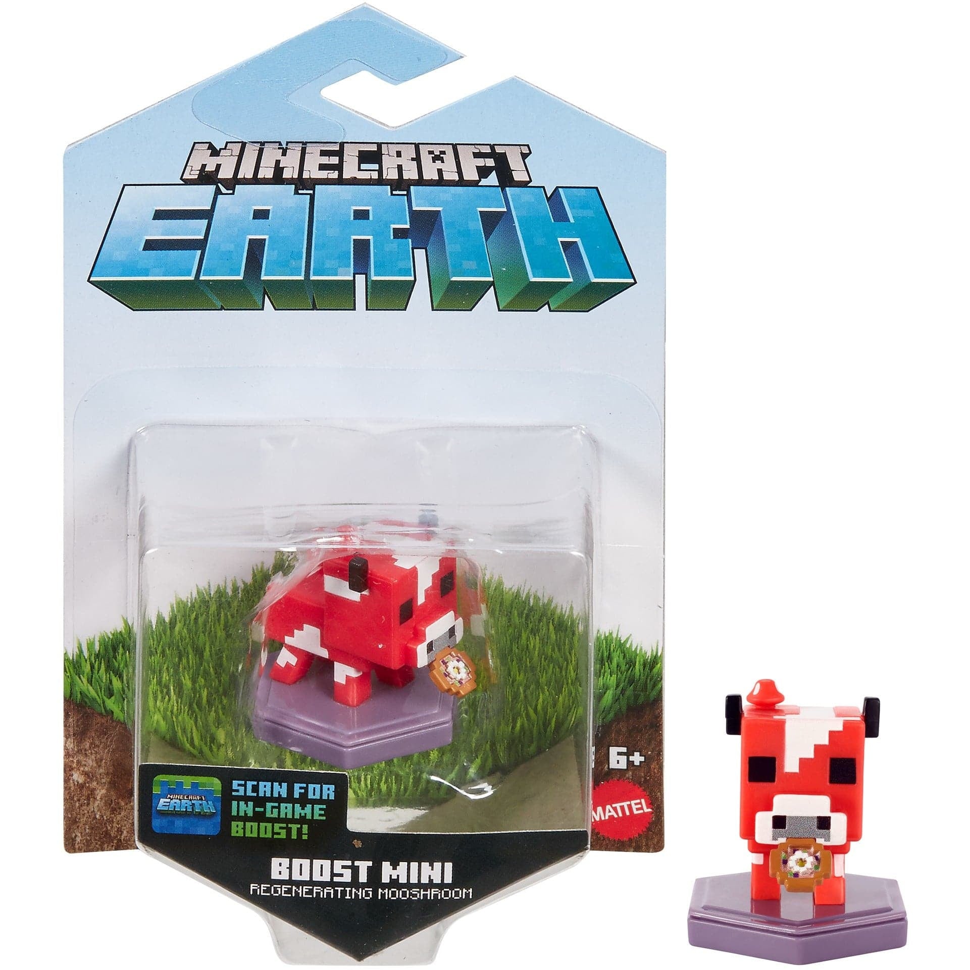 Mattel-Minecraft Earth Figure-GKT33-Regenerating Mooshroom-Legacy Toys
