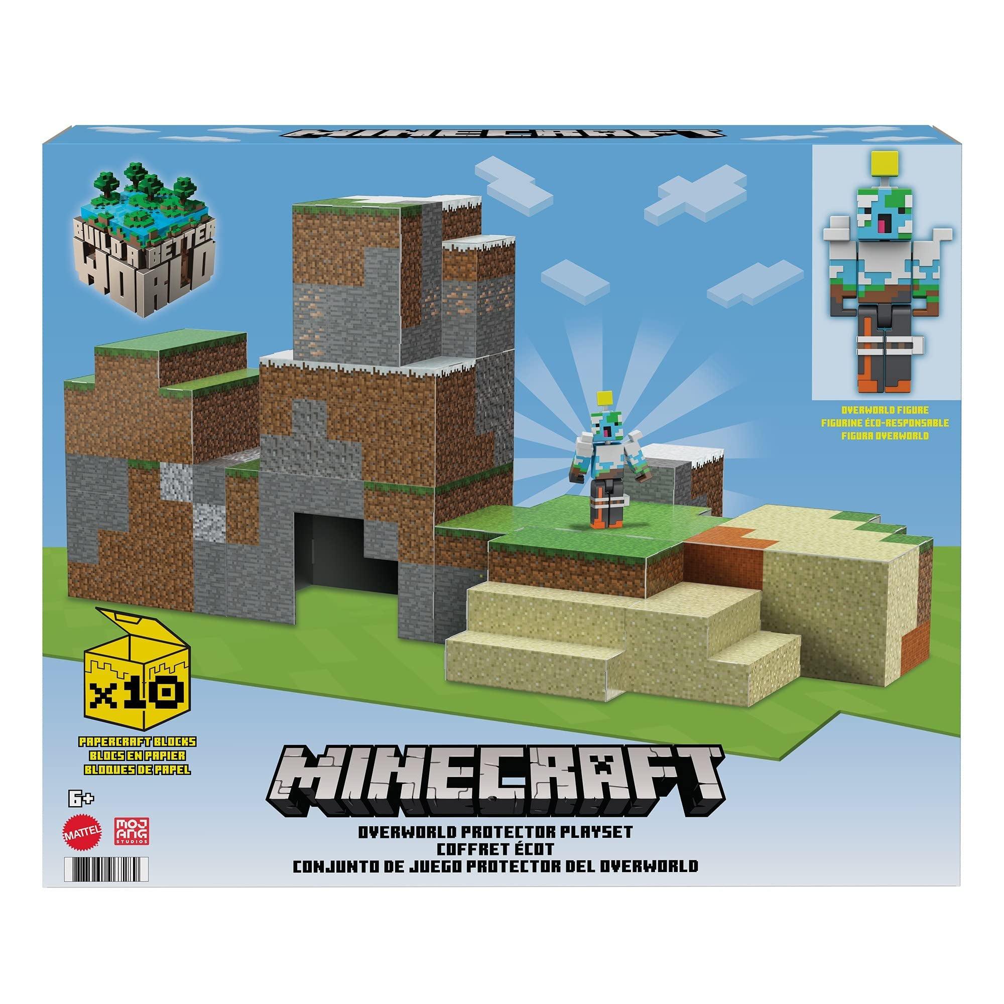 Mattel-Minecraft Overworld Protector Playset-GYB91-Legacy Toys