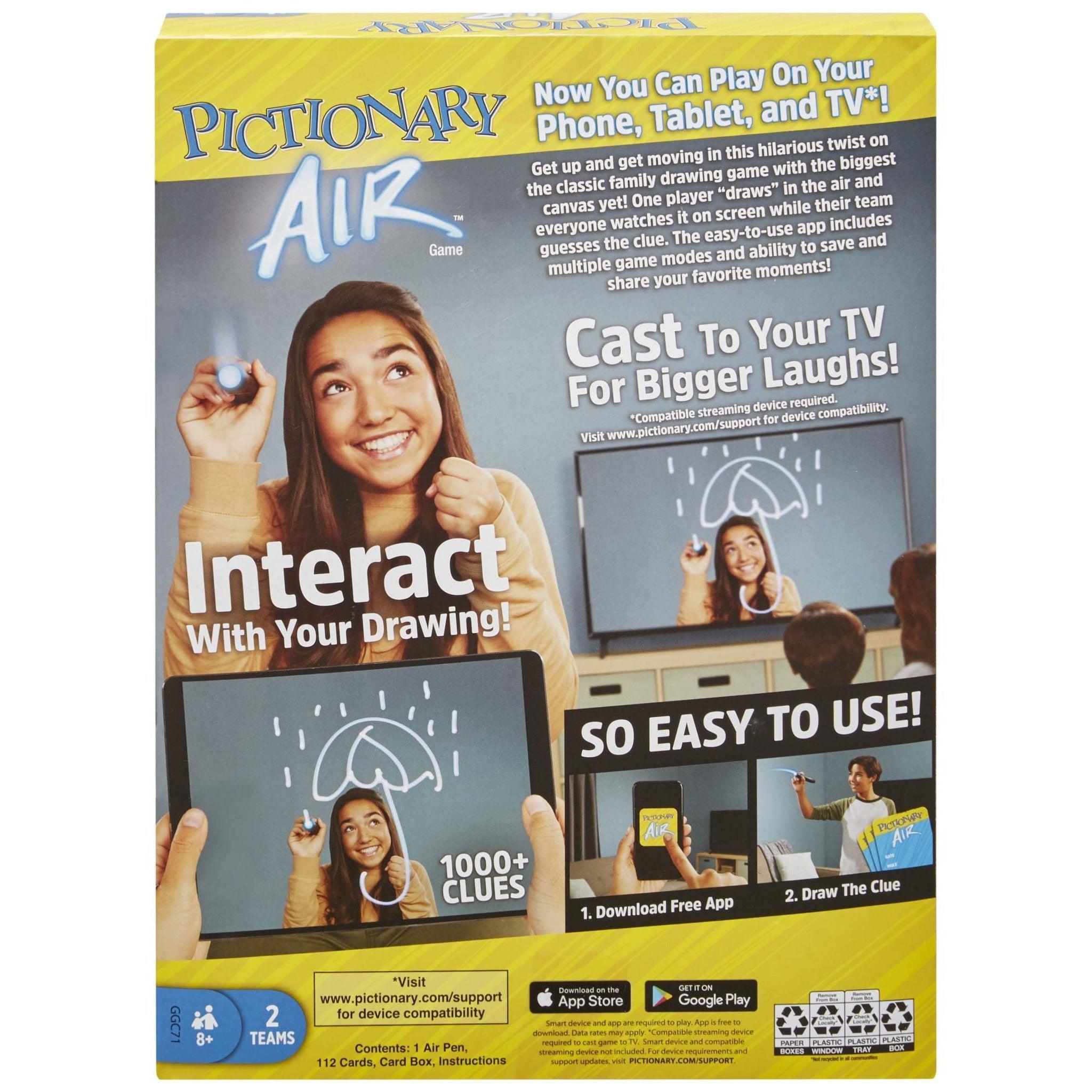  Mattel Games Pictionary Air Drawing Game, Family Game with  Light-up Pen and Clue Cards, Links to Smart Devices, Makes a Great Toy for  8 Year Olds and up ( Exclusive) 