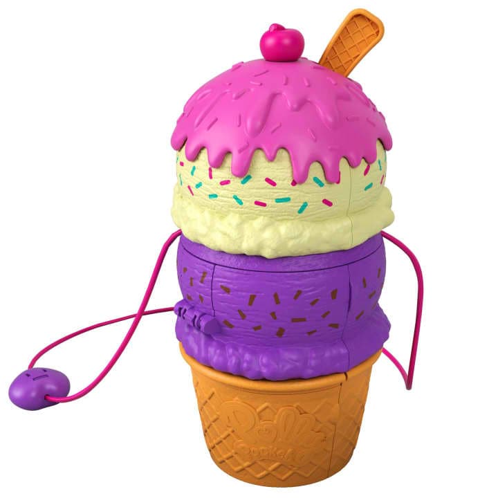 Mattel-Polly Pocket Spin 'n Surprise Ice Cream Playground-HBF15-Legacy Toys