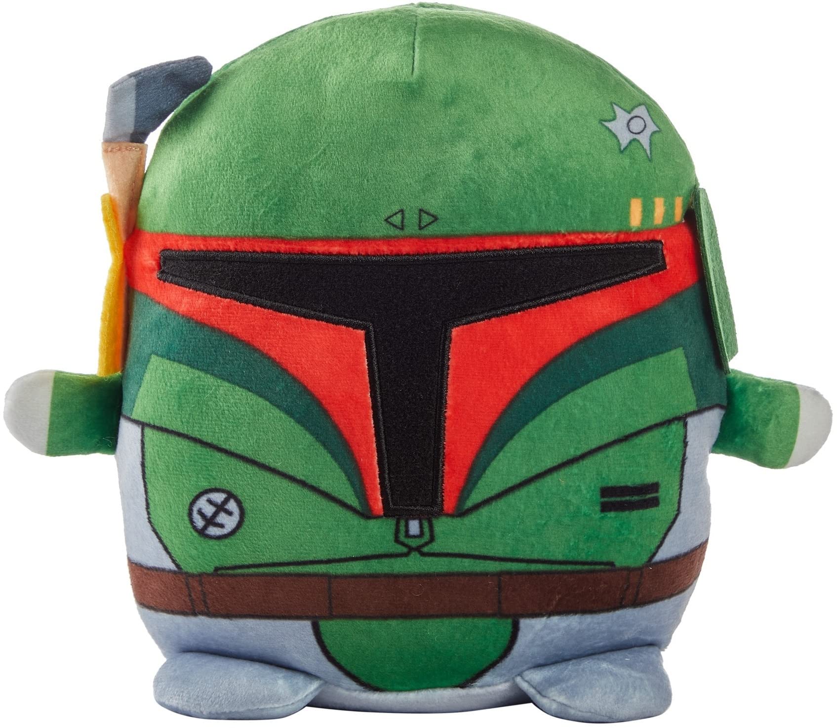 Mattel-Star Wars Cuutopia Plush Boba Fett, 10-In Soft Rounded Pillow Doll-HBW84-Legacy Toys