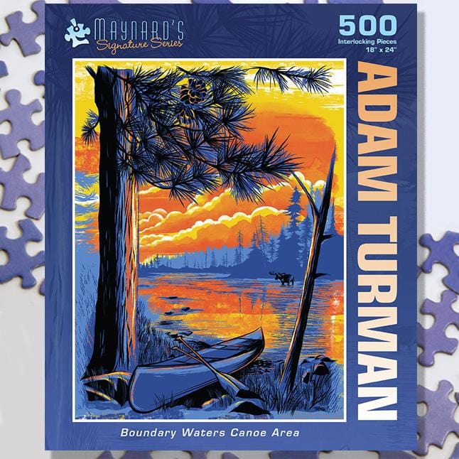 Maynards-Puzzle Twist - Boundry Waters Adam Turman - 500 Piece Puzzle-MA20002-Legacy Toys