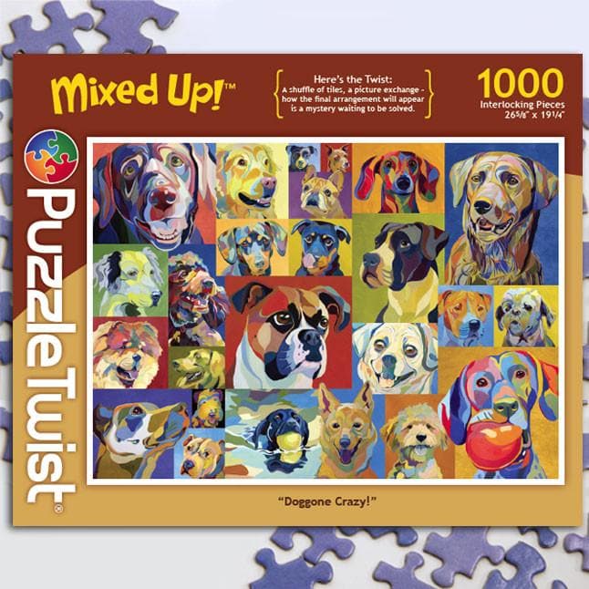 Maynards-Puzzle Twist - Doggone Crazy! - 1,000 Piece Puzzle-MA10603-Legacy Toys
