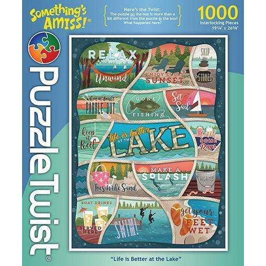Maynards-Puzzle Twist - Life Is Better At The Lake - 1,000 Piece Puzzle-10138-Legacy Toys